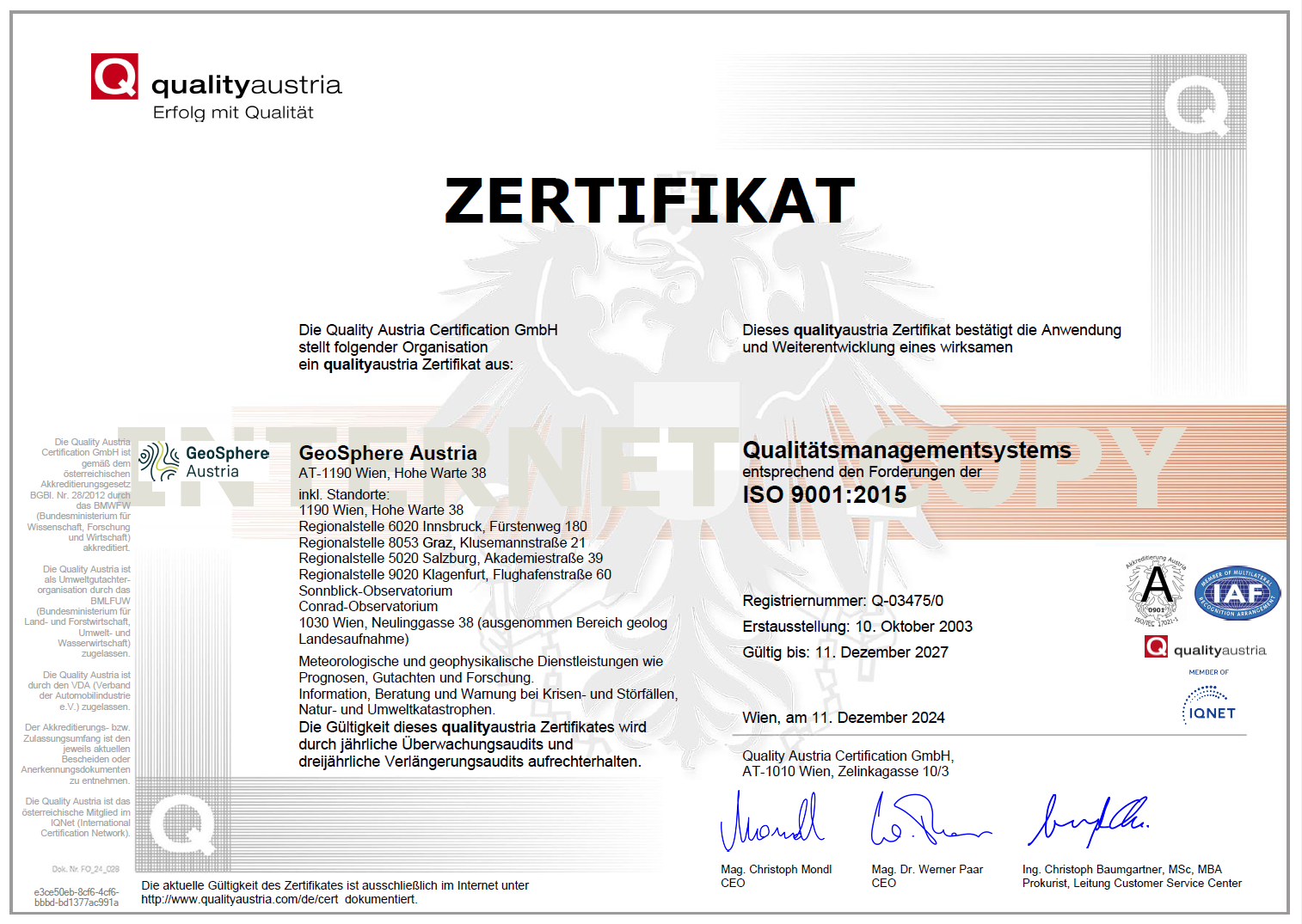 Zertifikat